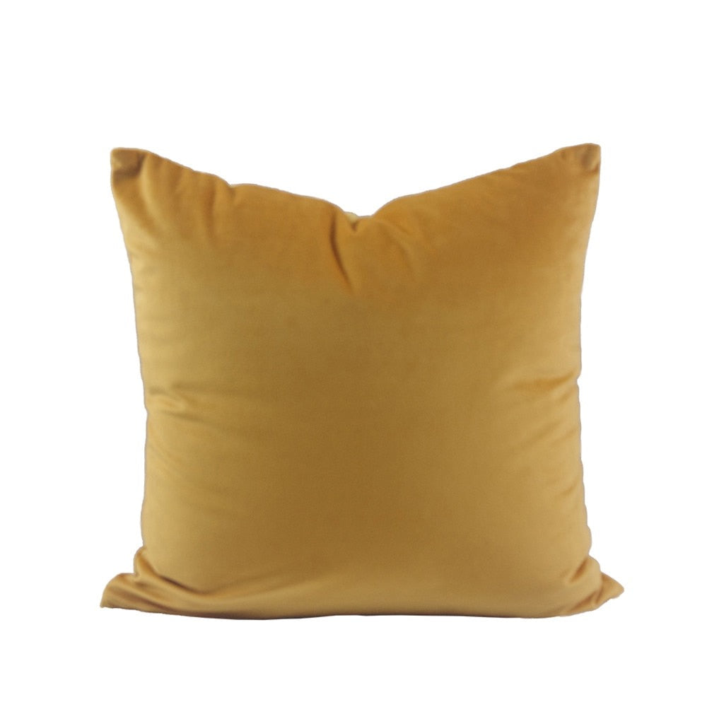 elegant anti wrinkle velvet pillow covers in brown ginger