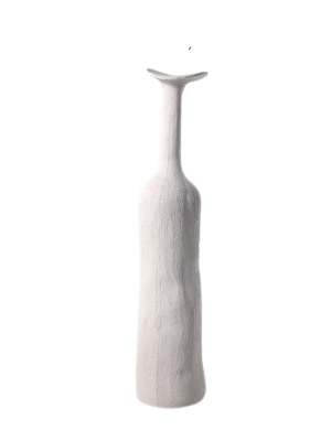 prime clay ceramic disfigured vase white