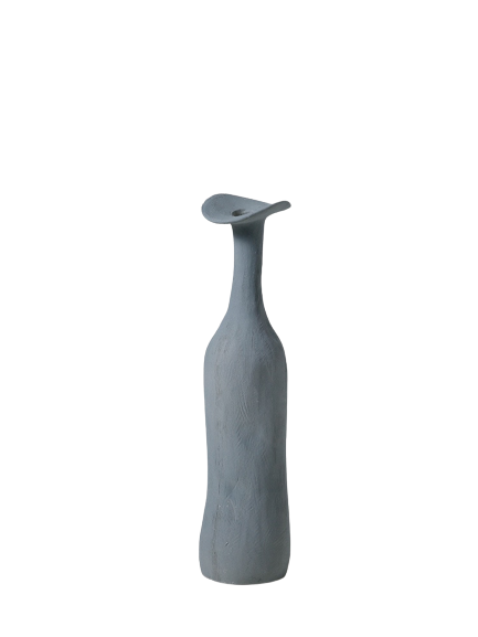prime clay ceramic disfigured vase cyan