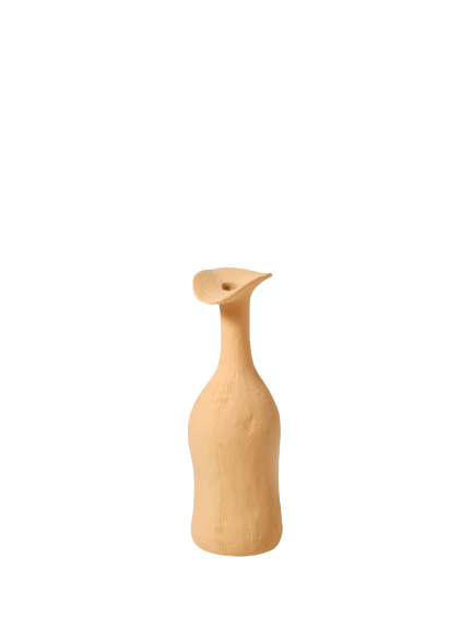 prime clay ceramic disfigured vase beige