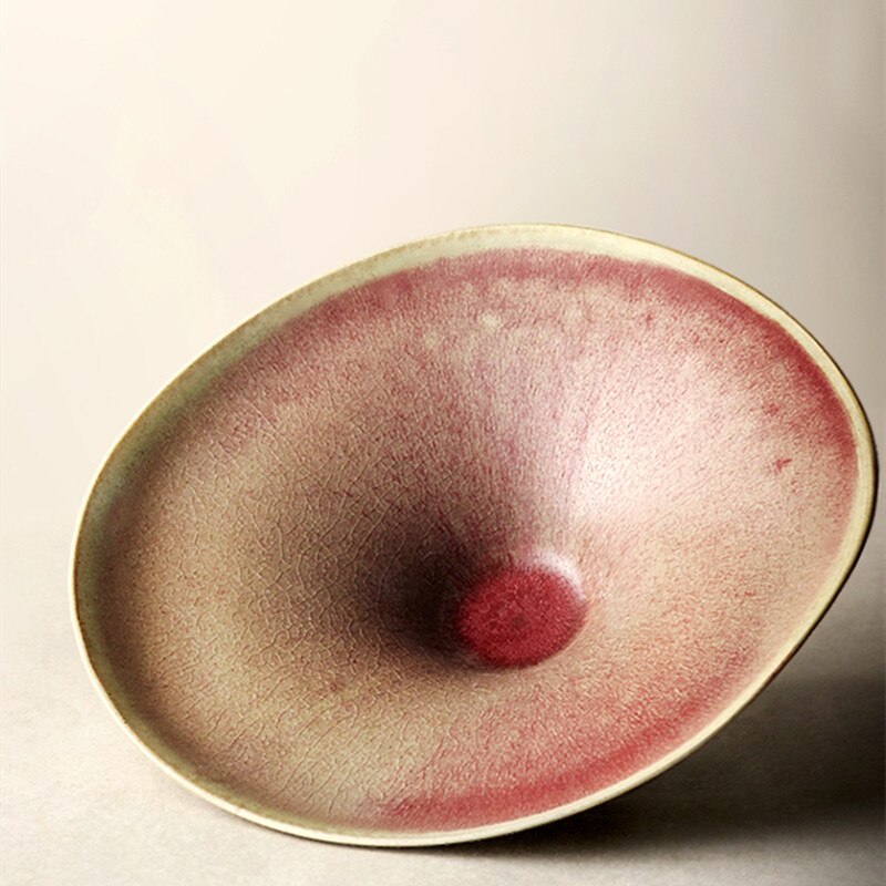 modern ceramic fruit bowl for living area in earth nude tone