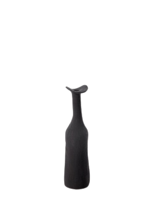 prime clay ceramic disfigured vase black