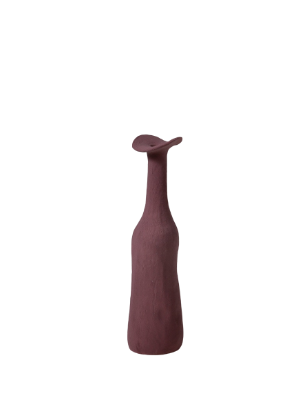 prime clay ceramic disfigured vase red wine