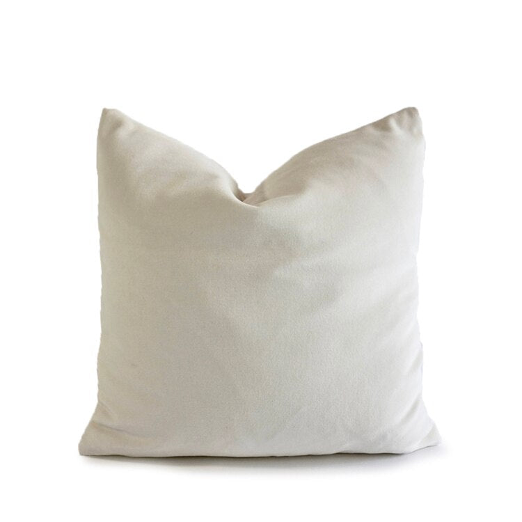 elegant anti wrinkle velvet pillow covers in white