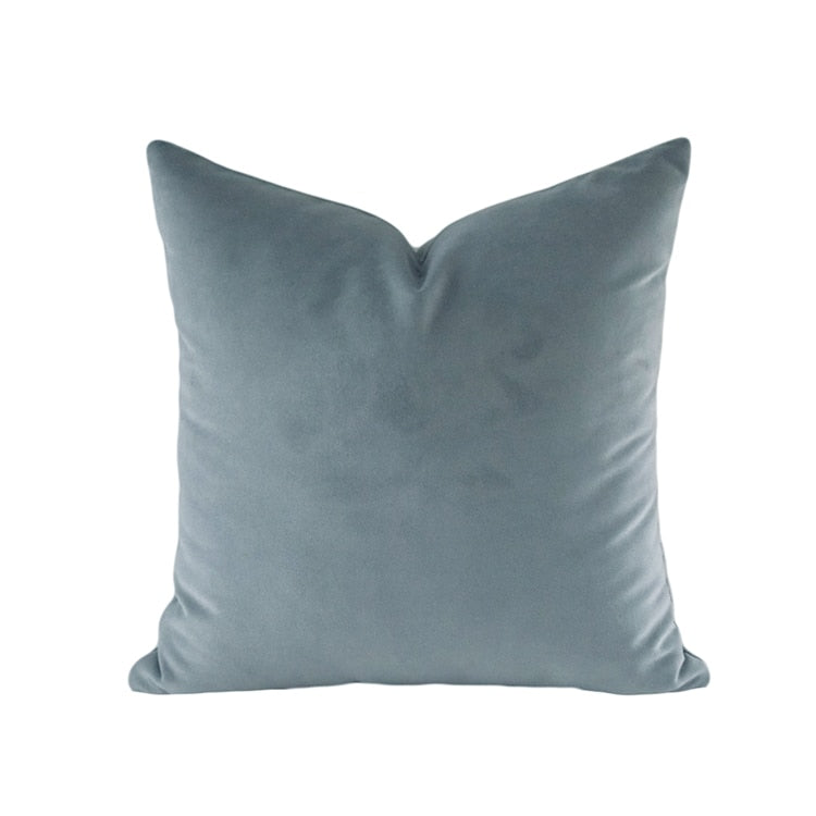 elegant anti wrinkle velvet pillow covers in slate grey