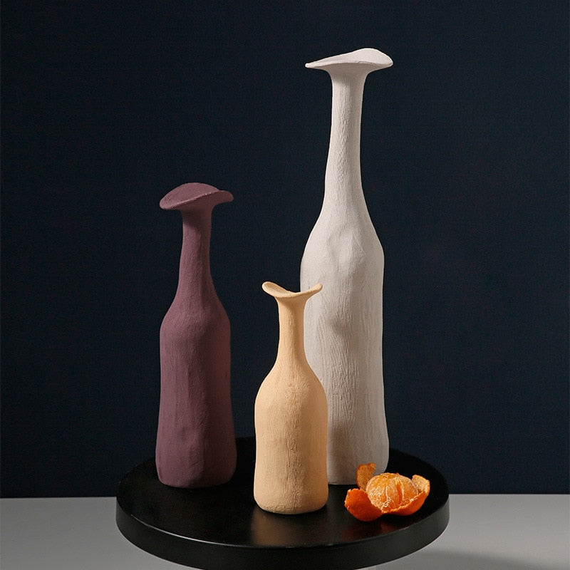prime clay ceramic disfigured vases