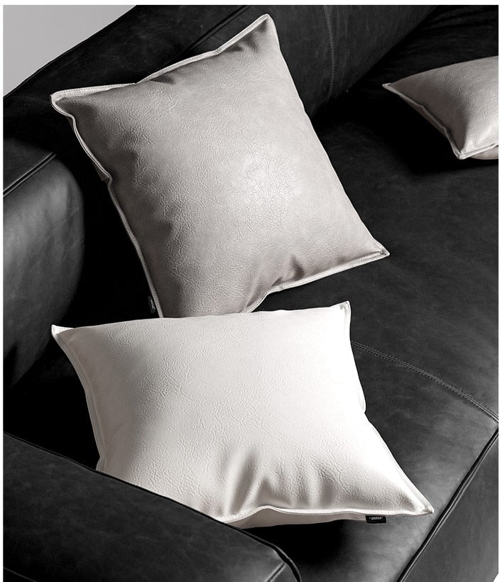 Touch Me Leather Pillow Cover