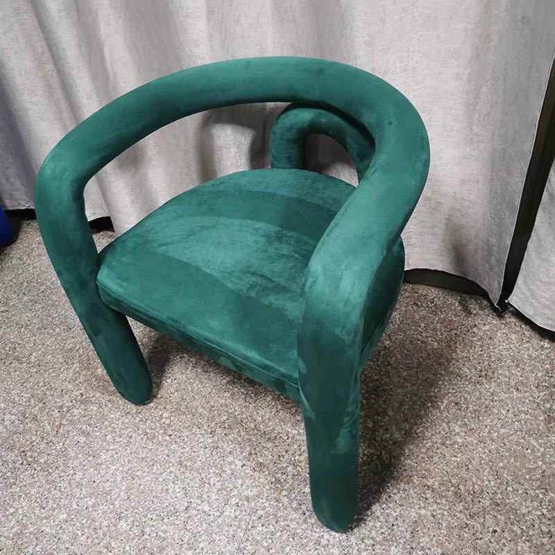 kelly green soft comfortable modern velvet accent dining chair