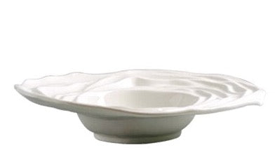 pasta shaped luxurious dinner plate in ivory